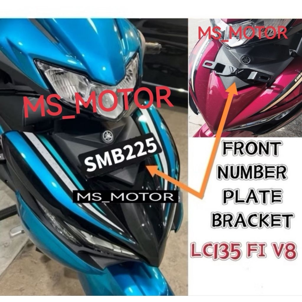 LC135 FI V8 BRACKET NUMBER PLATE DEPAN FRONT NOMBOR PLATE HOLDER BRACKET DEPAN NO PLATE HOLDER LC 13