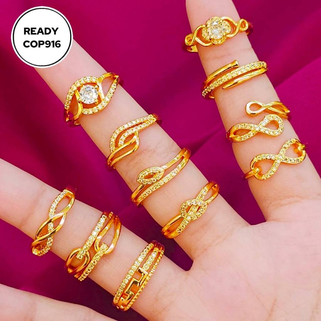 NEW Simple แหวนพลอย 02 24k Gold Titanium Gold Bangkok Gold 2025 A16