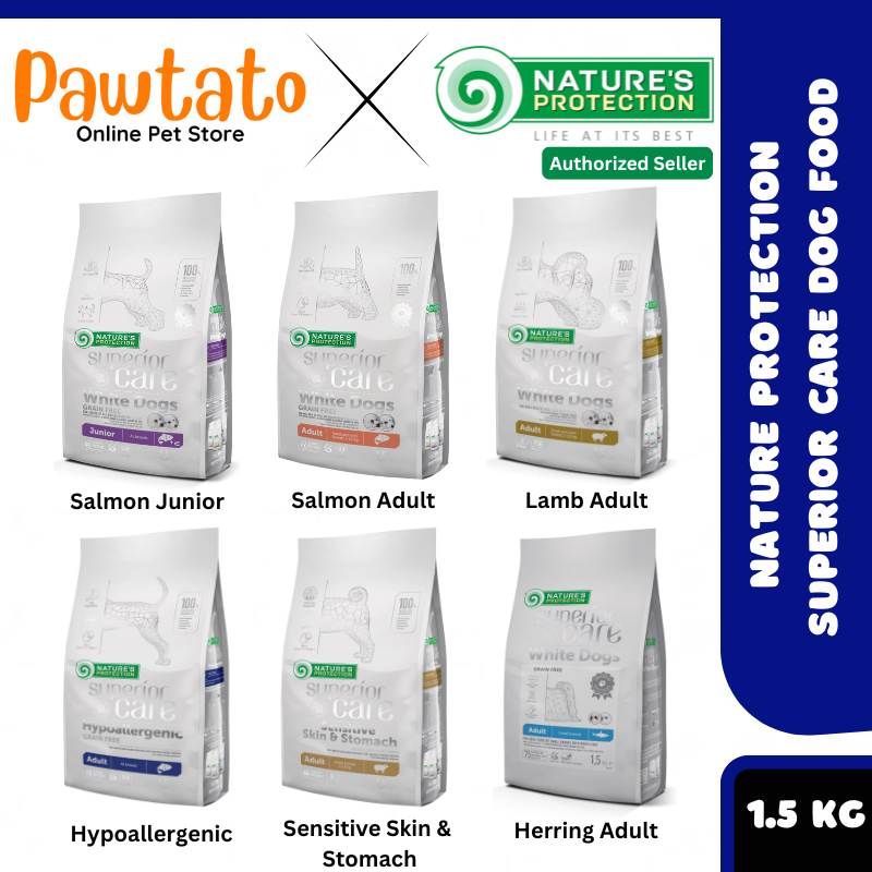 🔥 Natures Protection Superior Care White Dogs Series 1.5KG (ปราศจากกลูเตน)