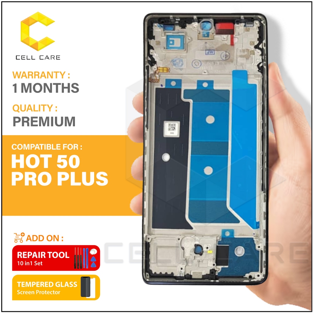 กรอบ LCD สําหรับ INFINIX HOT 50 PRO PLUS X6880 (กรอบตัวเรือนด้านหน้า)