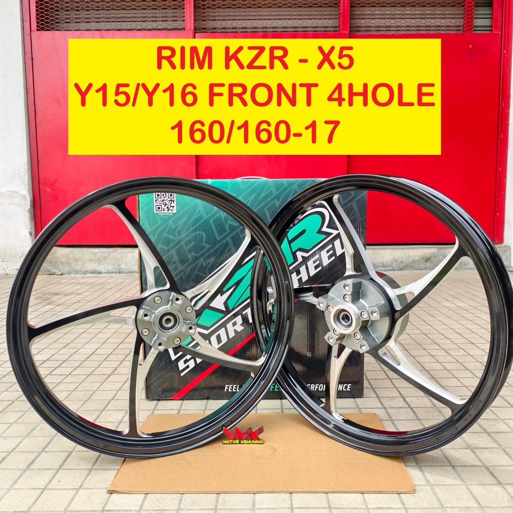 SPORT RIM KZR X5 KOZI Y15 Y16 160/160-17 . แบล็คริม ดาปาท