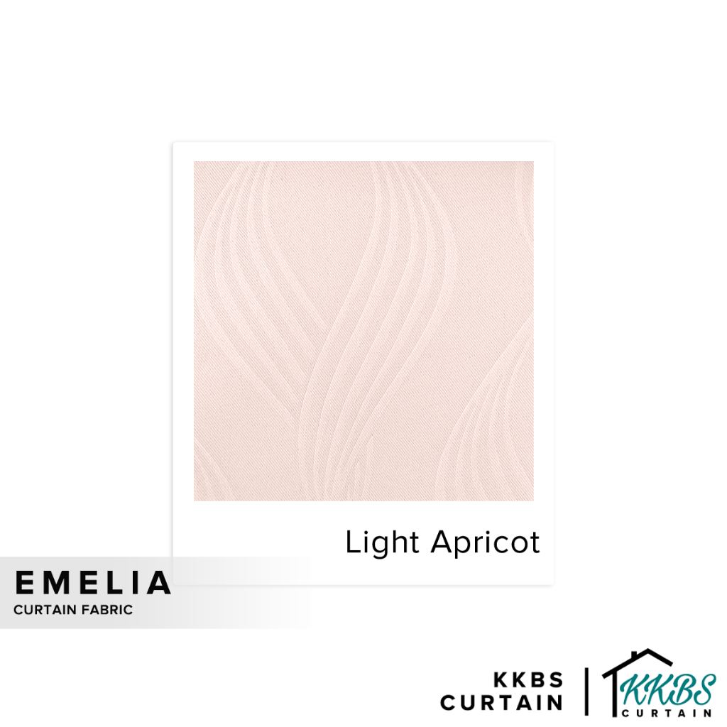 KKBS CURTAIN ผ้าม่าน Emelia ตัดเมตร - แอปริคอทอ่อน (59")
