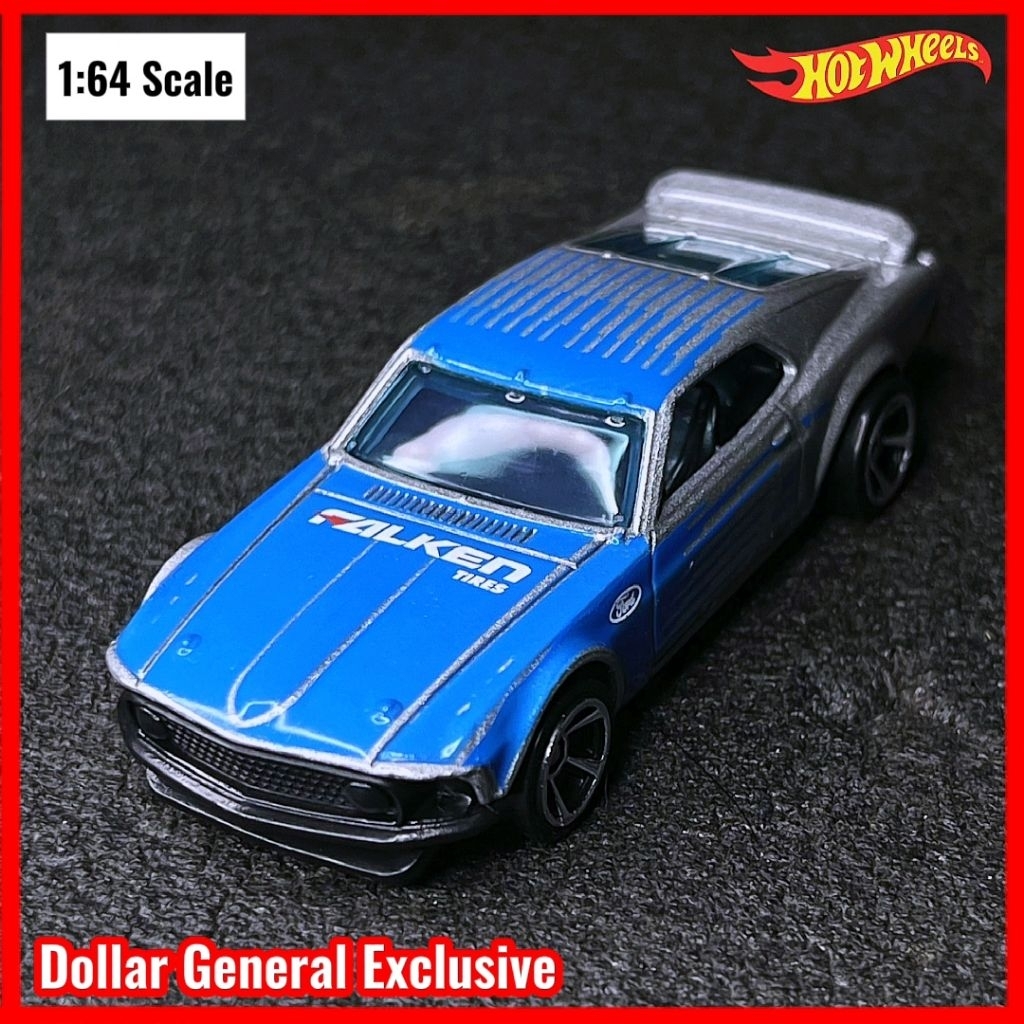 Hot Wheels Ford Mustang Boss 302 Falken Silver Dollar General Exclusive Car Hotwheels 69 Ford Mustan