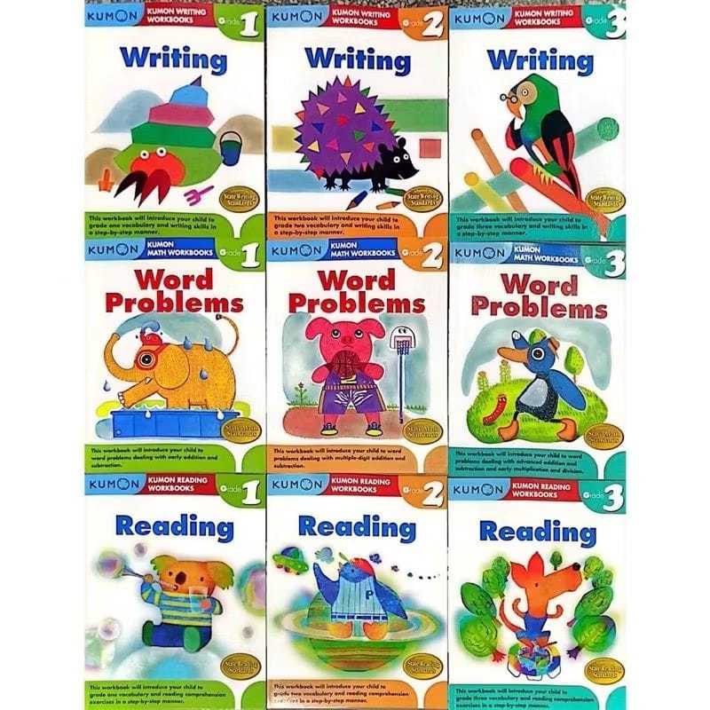 Kumon English Reading/Writing/Words ปัญหาคัดเกรด workbooks
