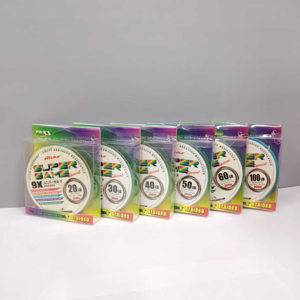 Tali Pancing Asuka Super Game 9X 300 เมตร / Asuka Super Game 9X สายตกปลา 300 เมตร