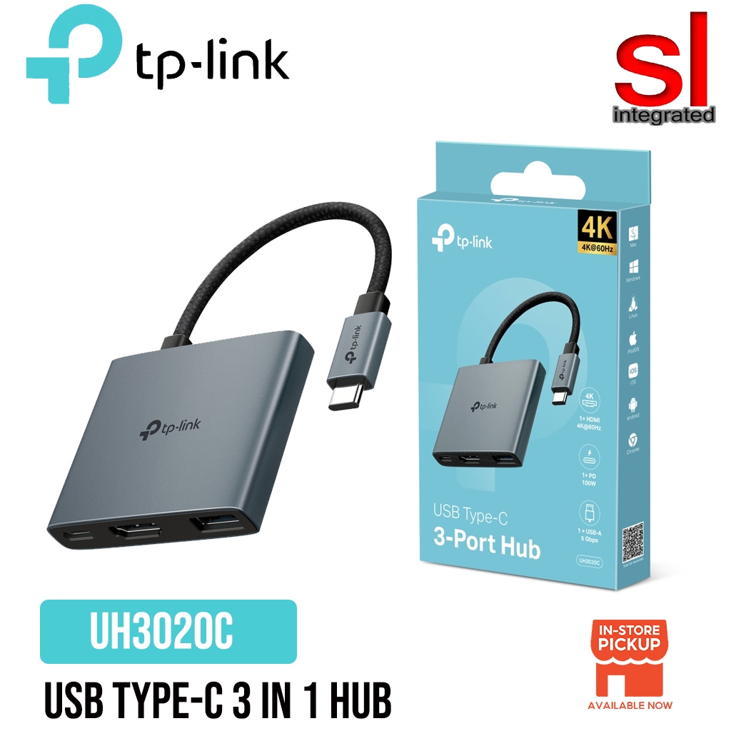 TP-LINK UH3020C USB Type-C 3 in 1 Hub