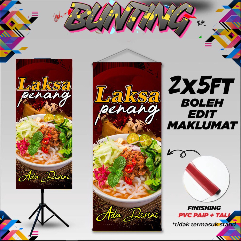 BUNTING LAKSA PENANG 2x5