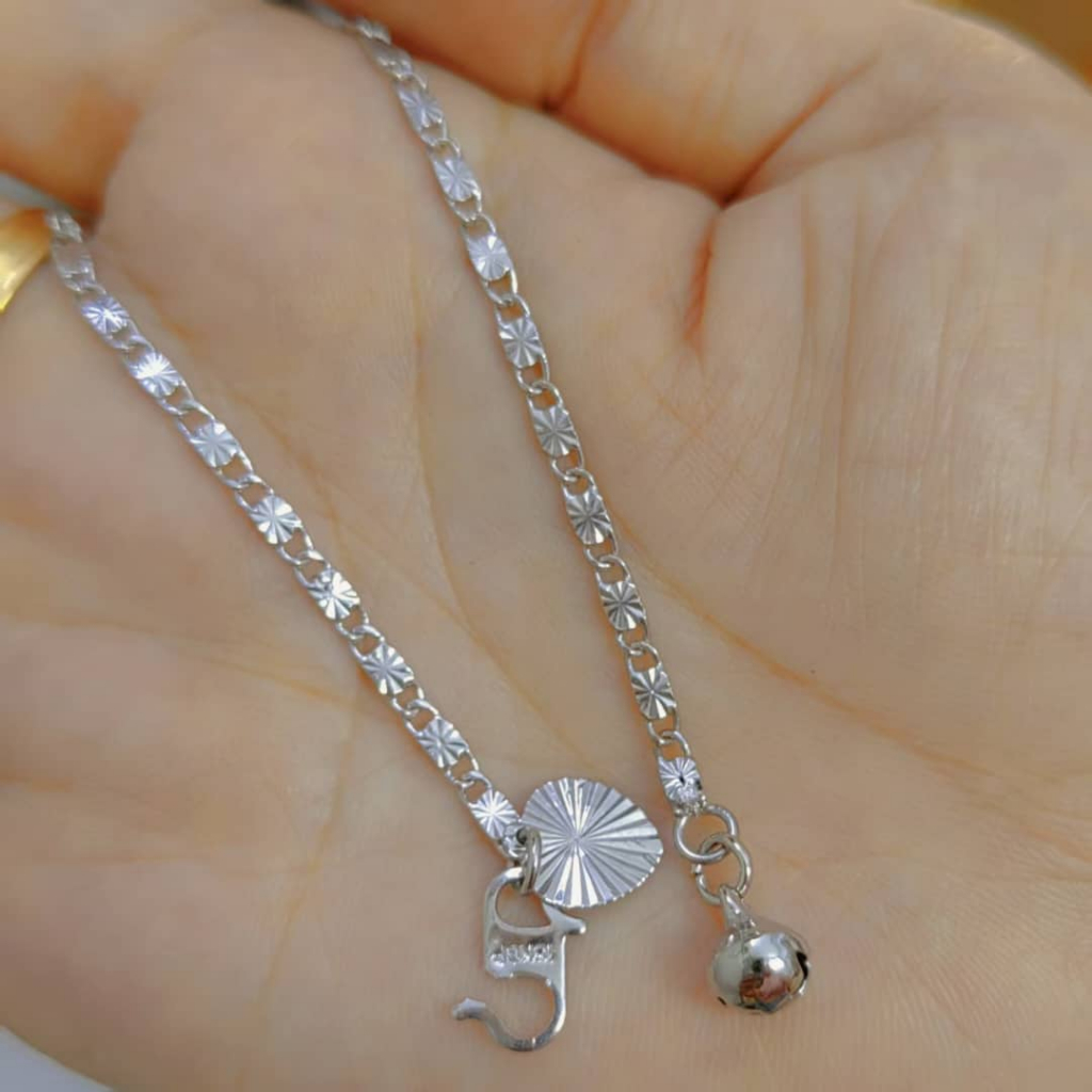 Rantai Tangan / Rantai Kaki putik Bracelet / Anklet SILVER PLATED