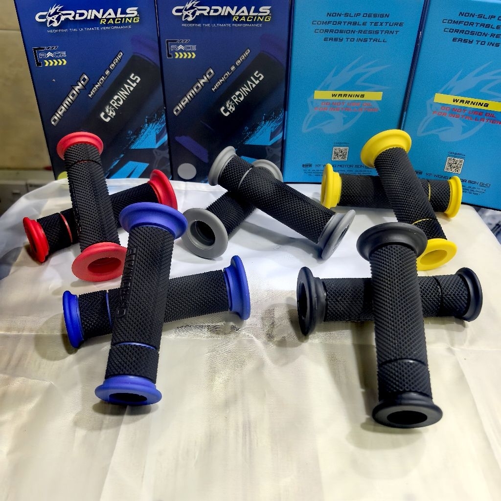 CARDINALS RACING DIAMOND DESIGN 167 UNIVERSAL HANDLE GRIP -BLACK/ BLUE/GREY/ RED/ YELLOW