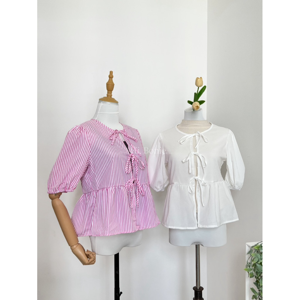 Hi Bonie Coquette เสื้อผู้หญิงผ้าฝ้ายเครป