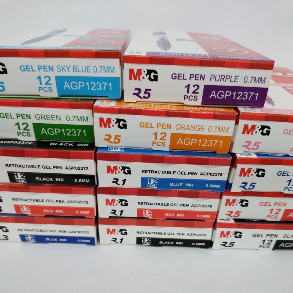 M&G ปากกา DAKWAT CAIR R1/ R3/ R5 สีเจลหมึกปากกา 0.5 มม./0.7 มม. 1 กล่อง 12 ชิ้น