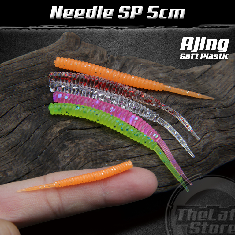 เข็ม SP 5 ซม. 1 แพ็ค/20 ชิ้นเหยื่อตกปลา Ajing Umpan Pancing Casting Worm Softplatic Ultralight