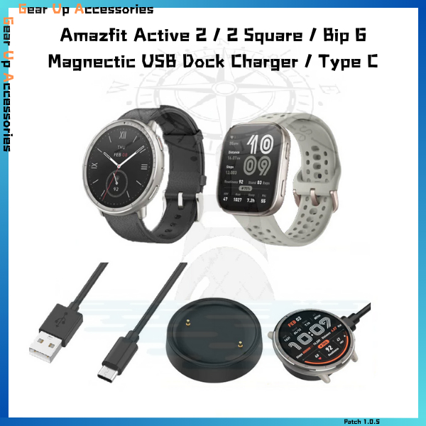 แท่นชาร์จแม่เหล็ก USB สําหรับ Amazfit Active 2 Amazfit Active 2 Square Amazfit Bip 6 อุปกรณ์เสริมนาฬ