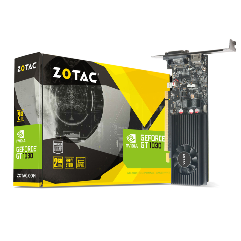 ZOTAC GeForce GT 1030 2GB GDDR5 โปรไฟล์ต่ํา HDMI/DVI