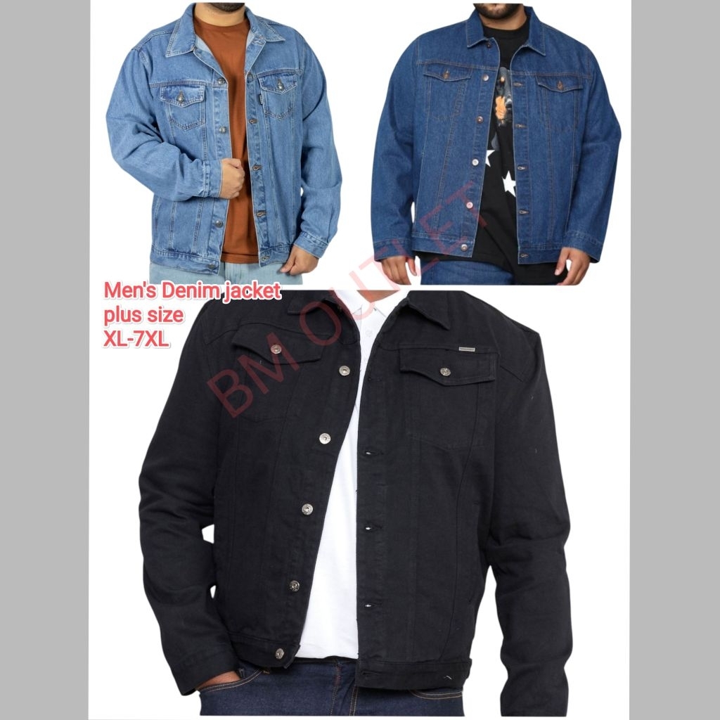 เสื้อแจ็คเก็ตยีนส์ผู้ชาย PLUS SIZE ADA SIZE XL-7XL