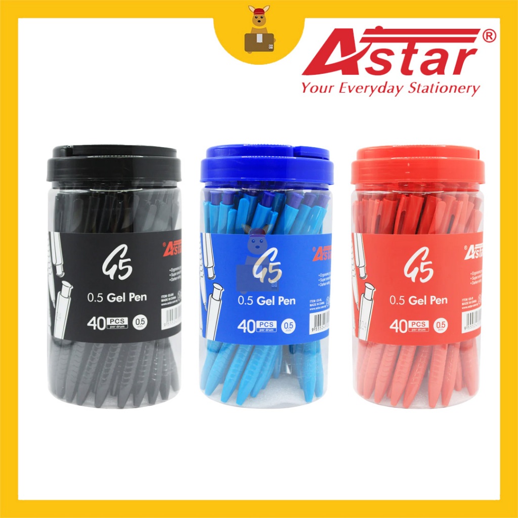 ASTAR G Series ปากกาเจลเขียนเขียนเรียบ 0.38 มม. / 0.5 มม. / 0.7 มม. (40 ชิ้น / กล่อง)