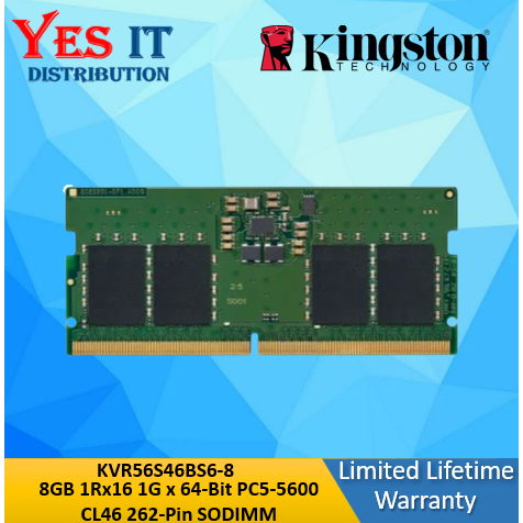 Kingston 8GB/16GB/32GB/48GB 5600MHz DDR5 Non-ECC CL46 แล็ปท็อป RAM KVR56S46BS6-8 / KVR56S46BS8-16WP 