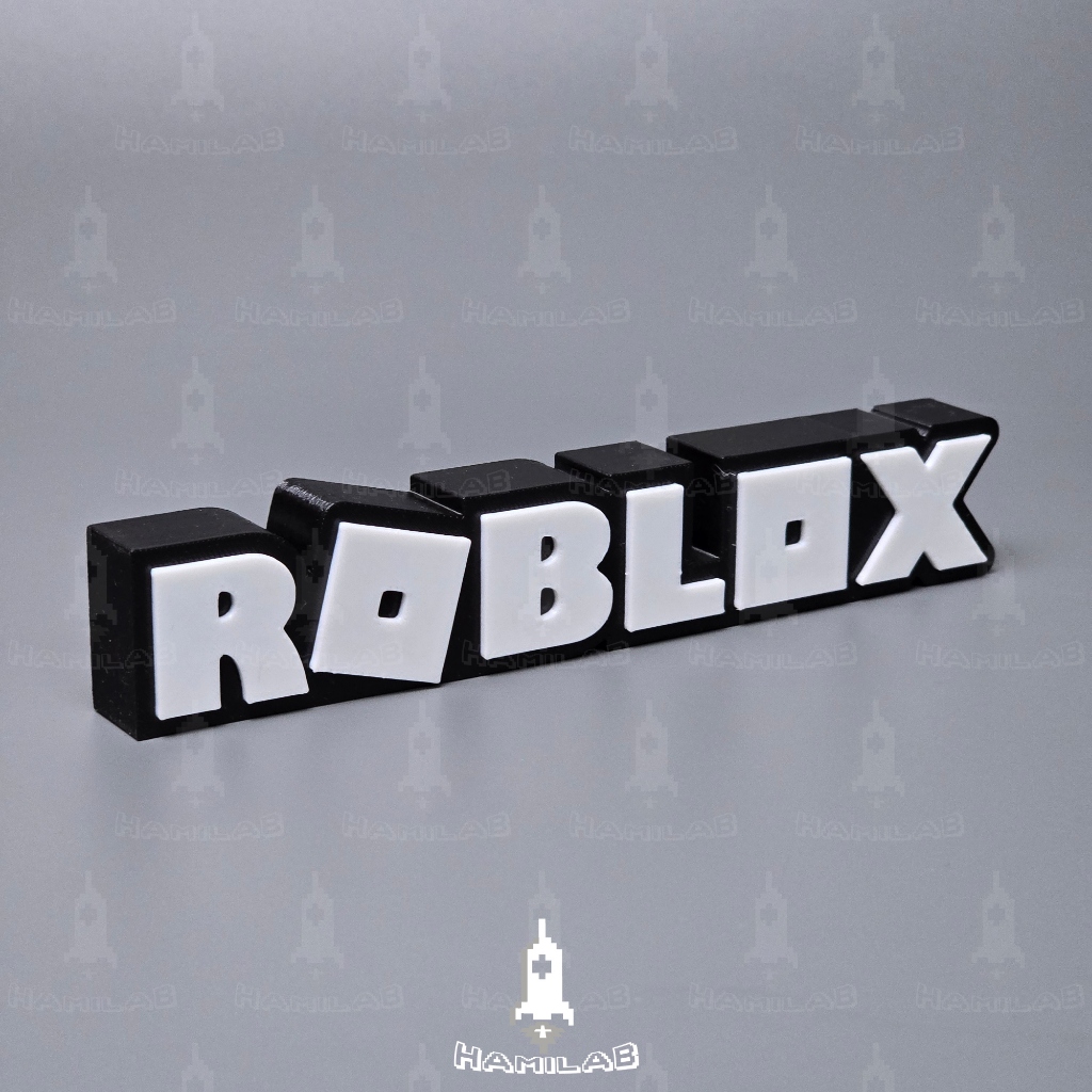 โลโก้ Roblox (16 ซม. X 3.2 ซม. X 2.8 ซม.) พิมพ์ 3 มิติ