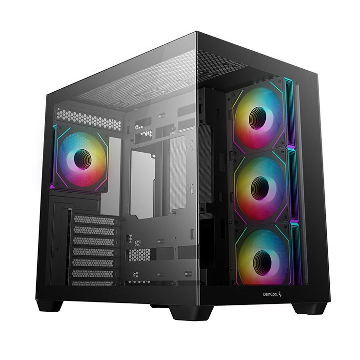 DeepCool CG530 4F - เคสพีซี Mid Tower ATX TG พร้อมพัดลม ARGB 4 ตัวติดตั้งล่วงหน้า