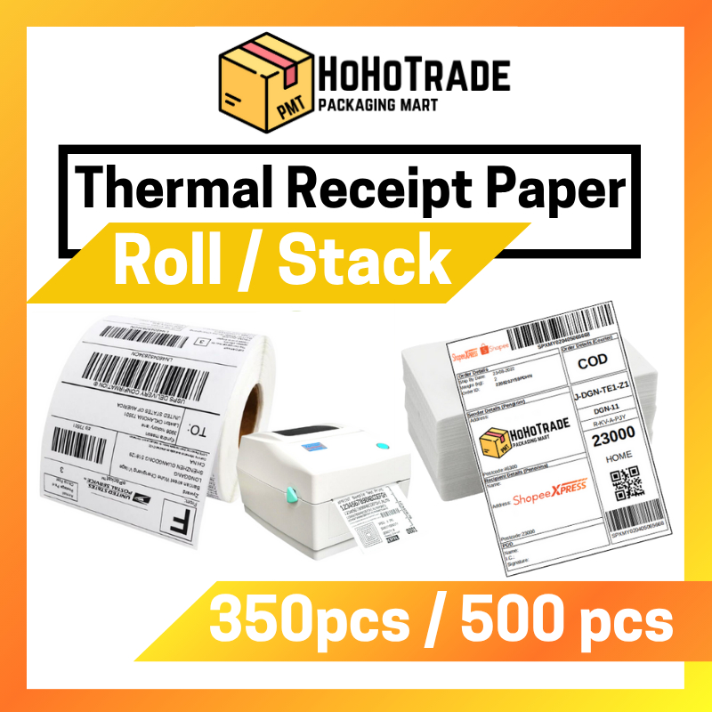 Hohotrade A6 Airway Bill กระดาษความร้อนสติกเกอร์ A6 สติกเกอร์ JNT POS AWB สติกเกอร์ Thermal Airway B