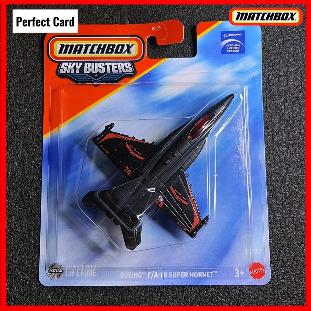 Matchbox Boeing F/A-18 Super Hornet Black Skybusters Matchbox Topgun 2025 Black Kapal Terbang Hotwhe