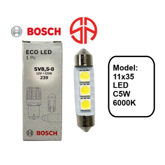 6000-K LED C5W 11x35 Bosch ECO 1987302880 SV8,5-8 Festoon Roof Lamp Light Retrofit Number Boot Licen
