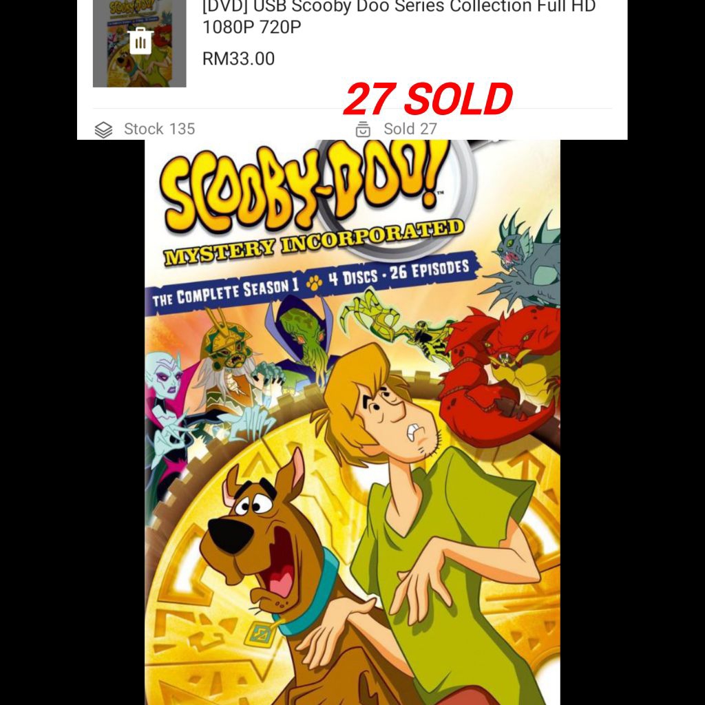 [USB] [142 EPISODES] Scooby Doo Series Collection Full HD 1080P Where Are You, Guess Who, Mystery อง