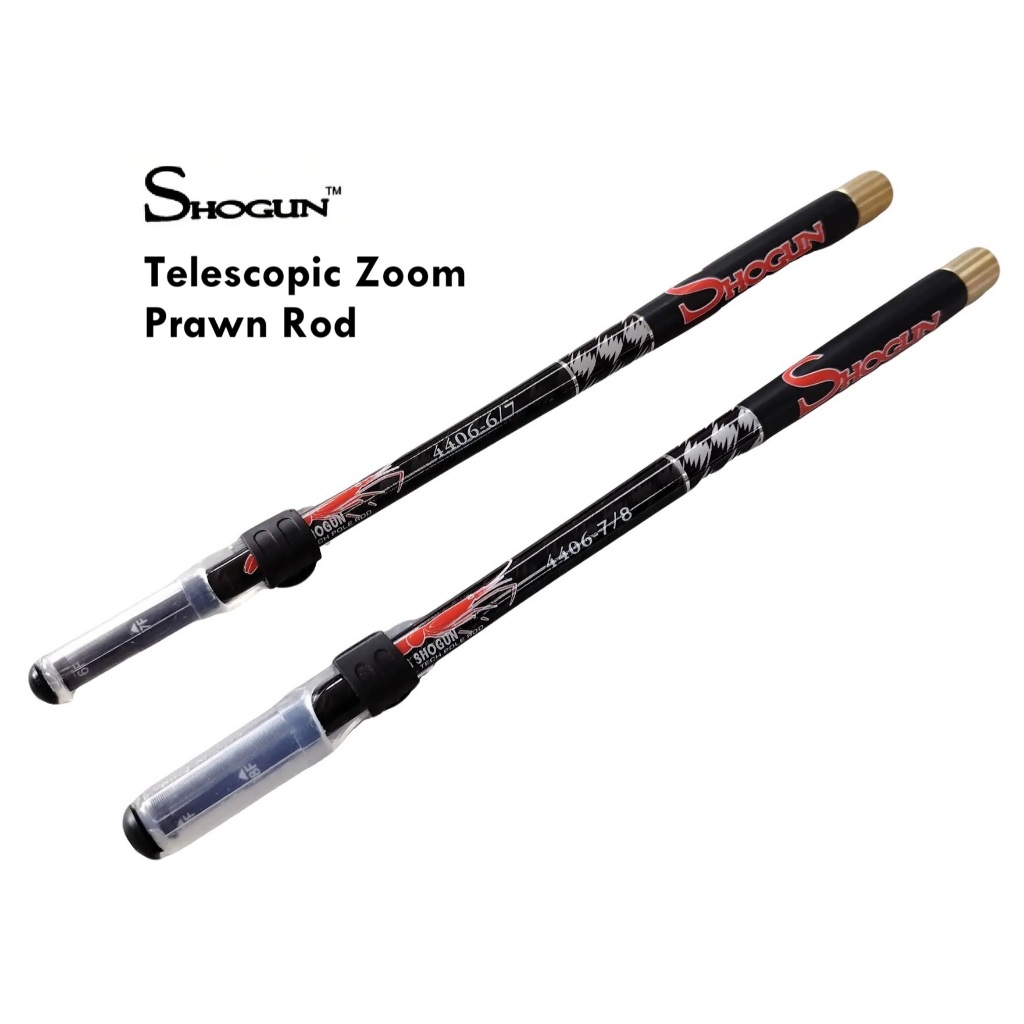 SHOGUN Telescopic Prawn Rod Zoom Pole Udang Galah Carbon Rod