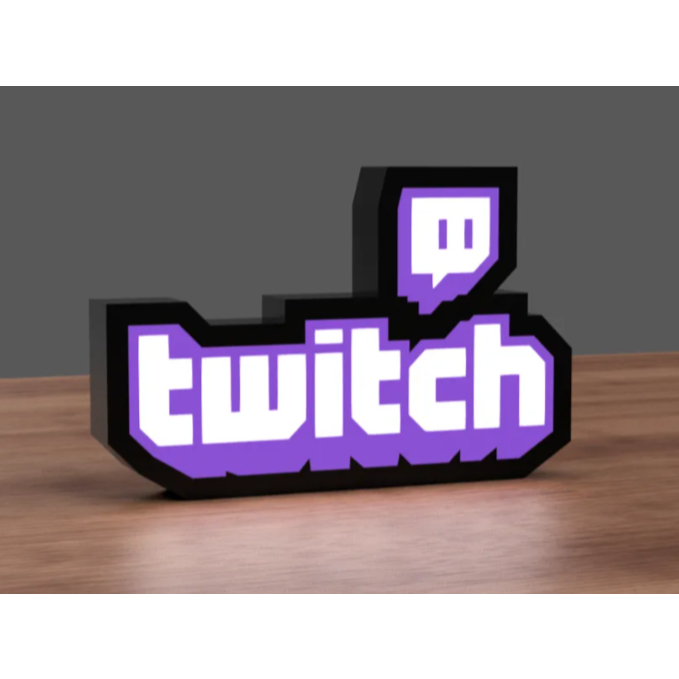 โคมไฟ LED กล่องไฟโลโก้ Twitch