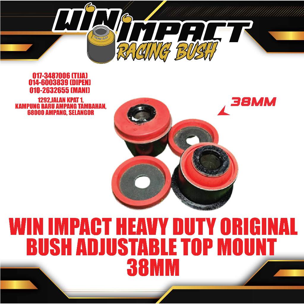 WIN IMPACT HEAVY DUTY BUSH ADJUSTABLE TOP MOUNT 38MM