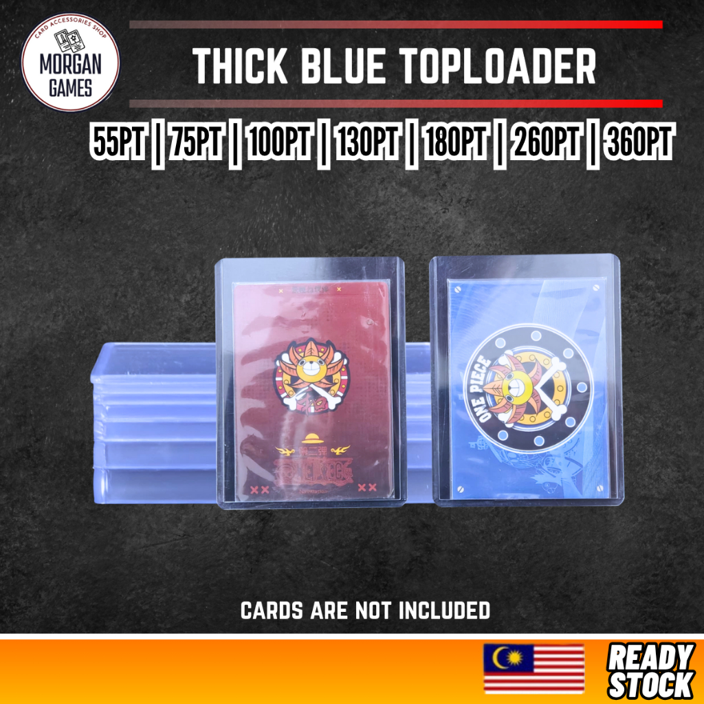 【Morgan Games】[Ready Stock] Morgan's Thick Blue Toploader Thick Card Protector for Card TCG