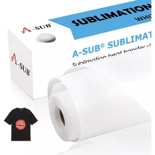 A-SUB Sublimation HTV สําหรับผ้าสีเข้มและเบา, 12 "X 10FT Matte Sublimation ไวนิล, สีขาว HTV