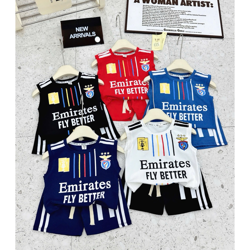 FLY EMIRATES STRIPES ชุดกีฬาสําหรับเด็กผู้ชาย 8-18KG