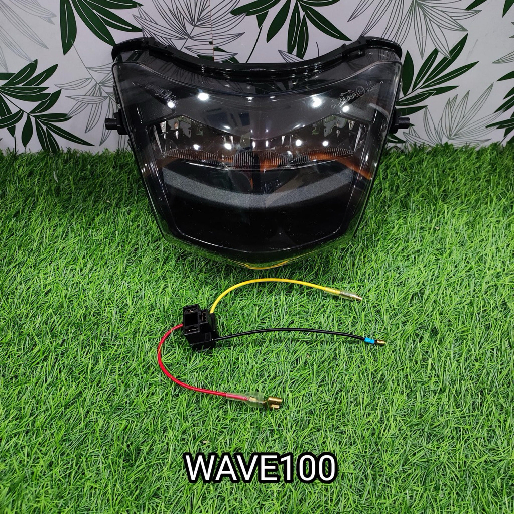 (ZHIPAT) Honda W100R WAVE100R ไฟหน้า LED W100-R WAVE100 R Lampu Depan Head Light Terang ไฟหน้าไฟหน้า