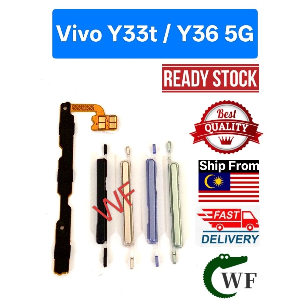 สําหรับ Vivo Y33t V2146 / Y36 5G V2248 ปุ่มปรับระดับเสียงเปิดปิดริบบิ้นปรับระดับเสียง Flex