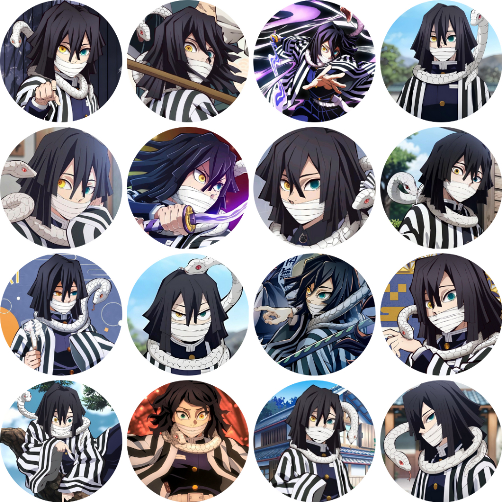 ป้ายปุ่ม Demon Slayer Obanai Iguro 58mm