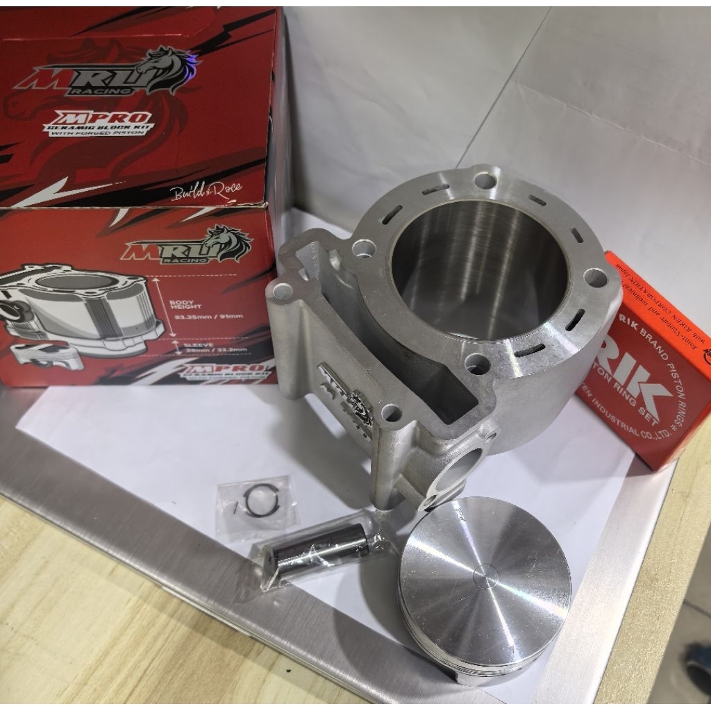 MRU RACING YAMAHA LC135 76 มม. 78 มม. 80 มม.บล็อกเซรามิก M-PRO พร้อมสกรู (ESP) -BODY 83.5 มม. /91 มม