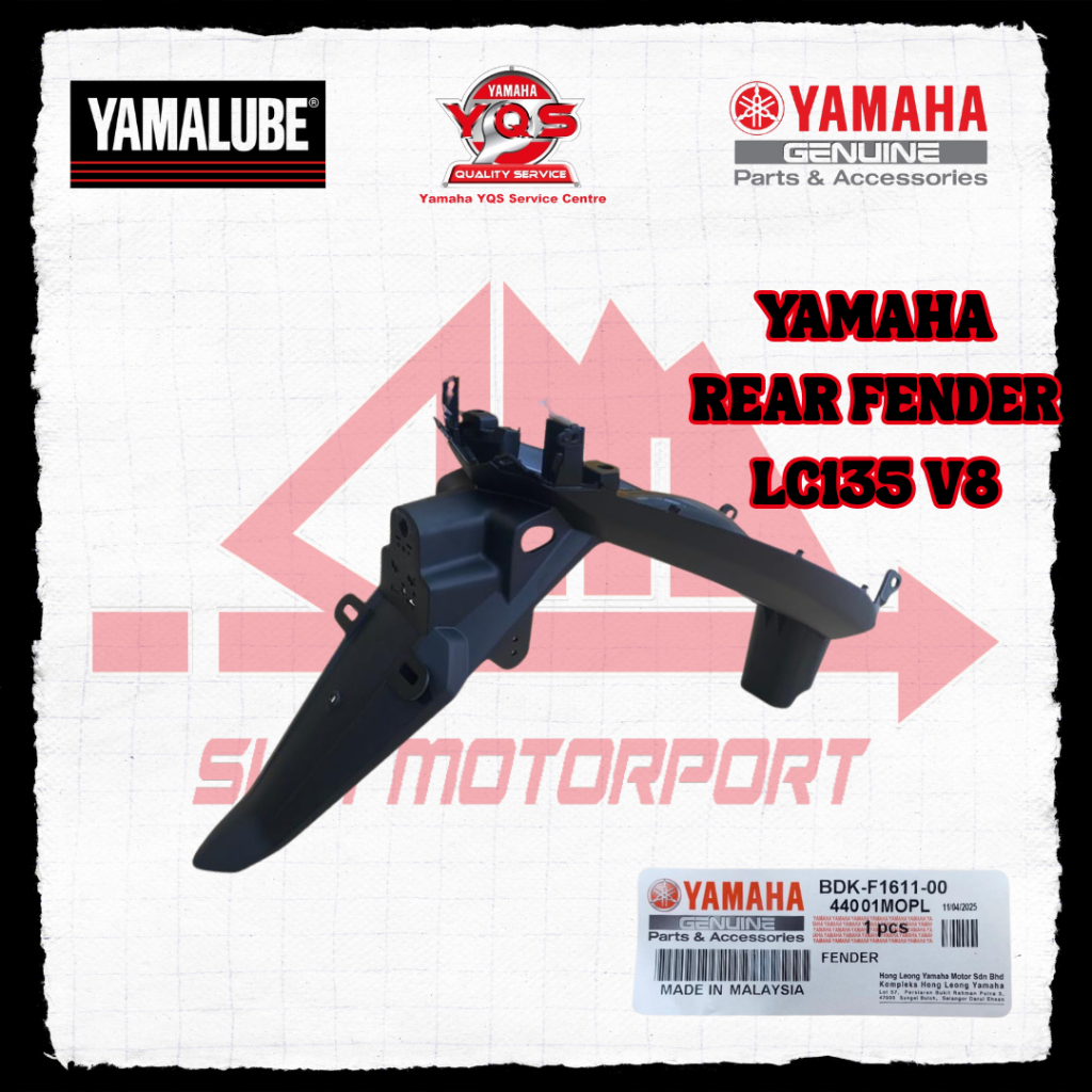 LC135 FI V8 LCV8 LC135FI 135LC V8 ด้านหลัง Fender Belakang Mudguard BDK-F1611-00