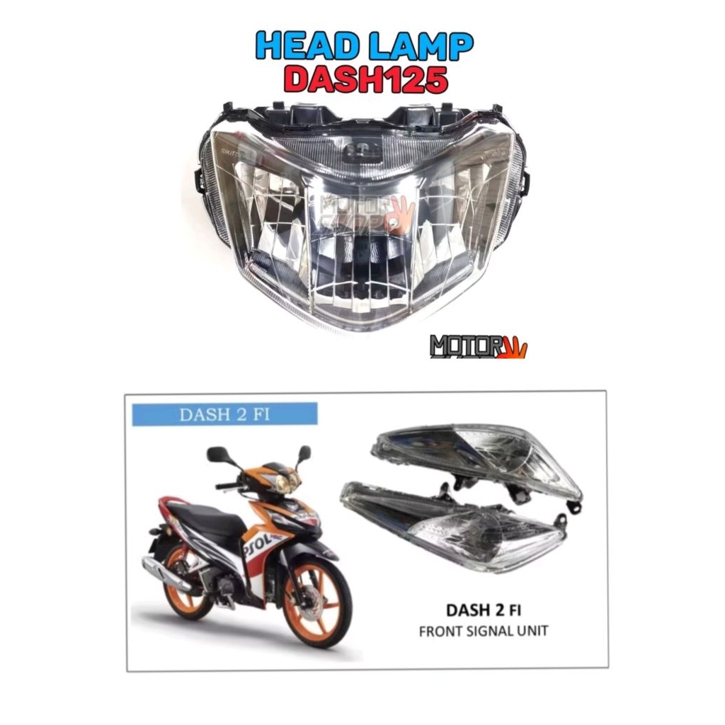 DASH125 DASH 125 DASH125-I DASH125I/125 FI ด้านหน้าป้าย LED ไฟหน้าโคมไฟ LED STD ด้านหน้าโคมไฟขนาดใหญ