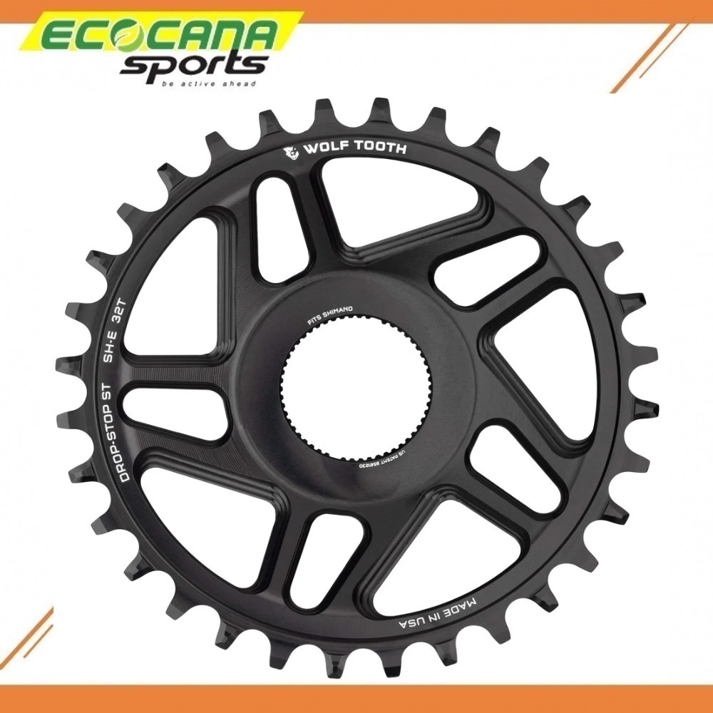 WOLF TOOTH EBIKE CHAINRING สําหรับ SHIMANO MOTOR 32T DROP STOP B