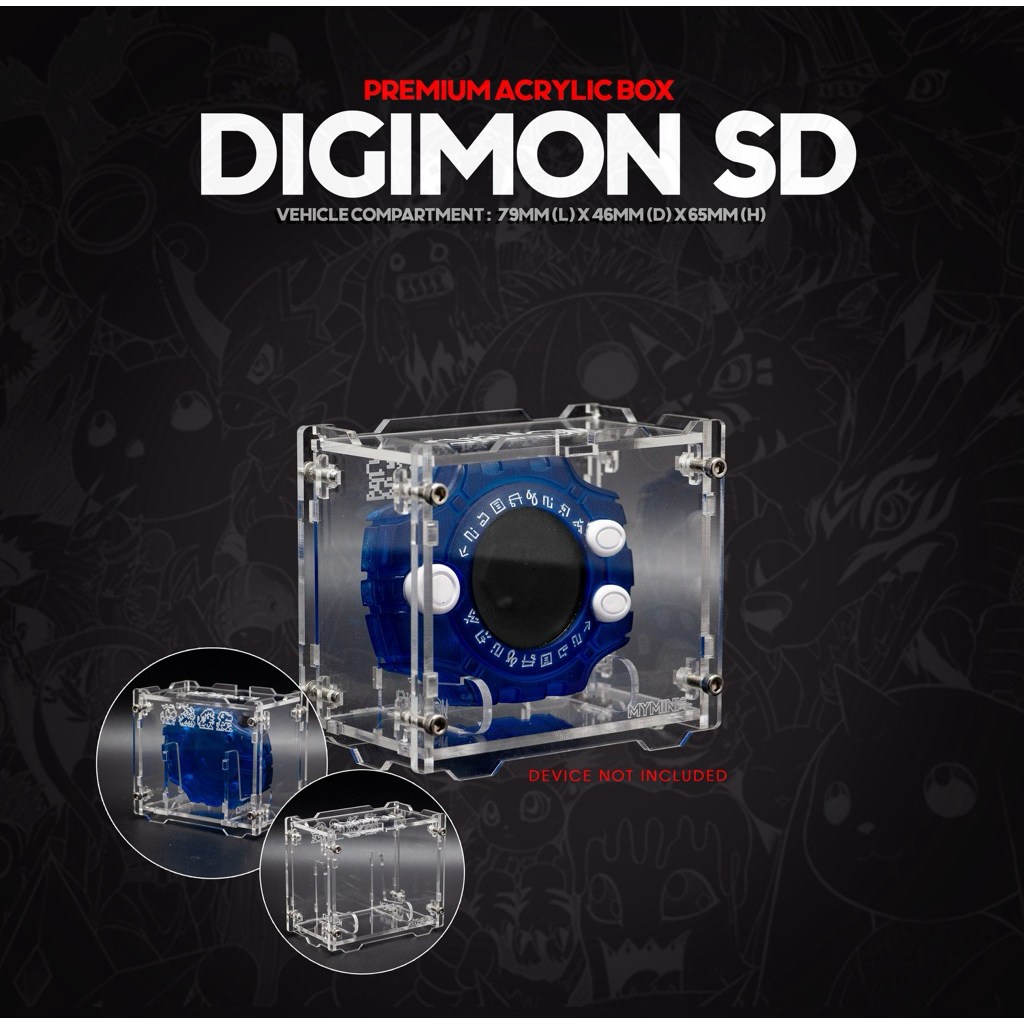 DIGIMON ACRYLIC DISPLAY CASE สําหรับ DIGIVICE VPET 97, VPET 20TH, PENDULUM