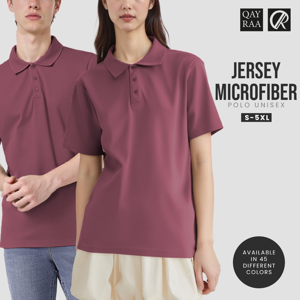 QAYRA Jersi COLLAR Microfiber Short Sleeve (P1) / Size : S-5XL / เสื้อยืด Jersi Polo / SPORT WEAR / 
