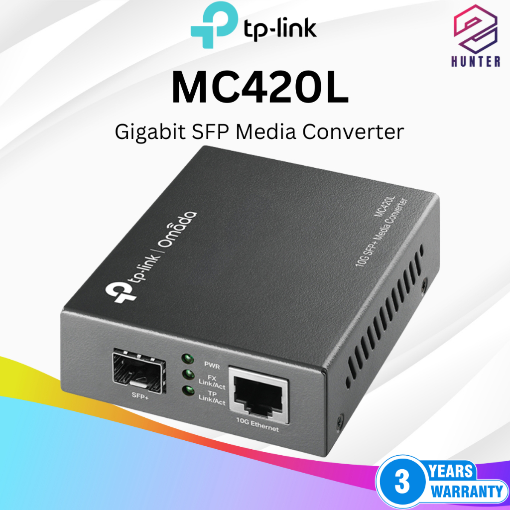 TP-Link MC420L Omada 10G Multi-Gigabit SFP Media Converter