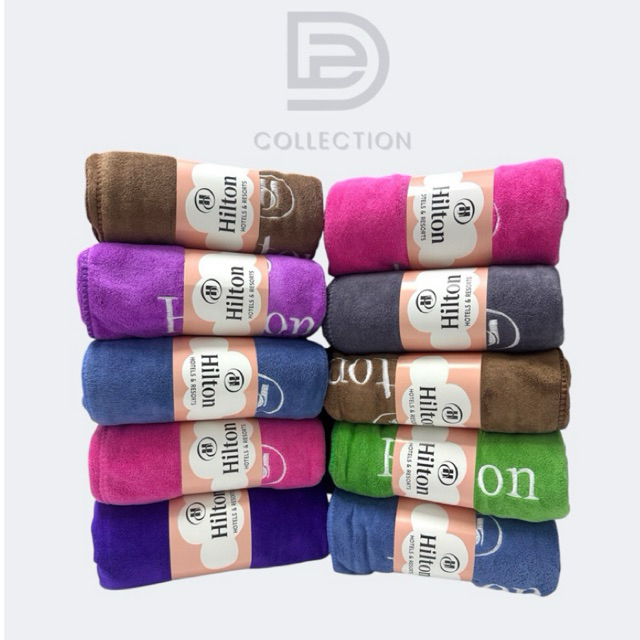 ผ้าขนหนูไมโครไฟเบอร์ Hilton ผ้าเช็ดตัวคุณภาพสูงนุ่มพิเศษ (70x140CM)