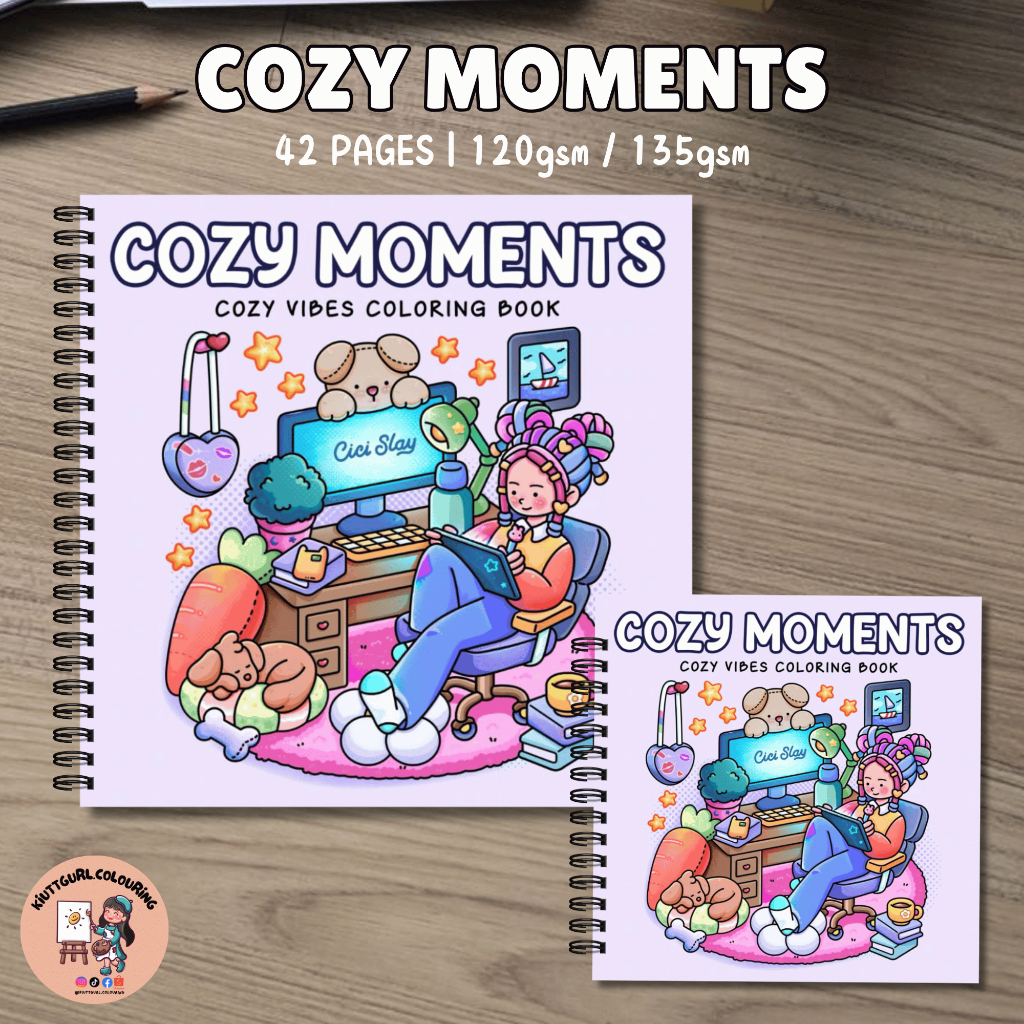 [LASER PRINTED] COZY MOMENTS By Cici Slay สมุดระบายสี 42 หน้า