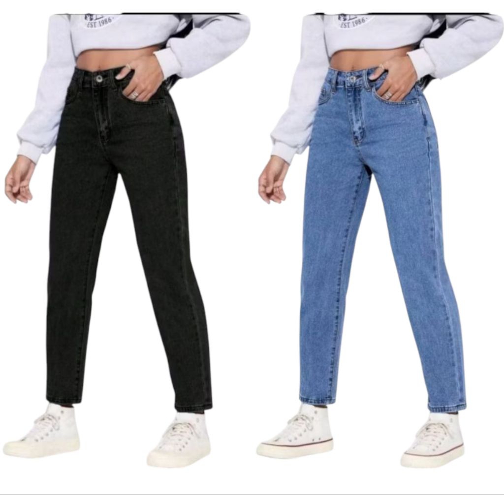 Mom fit boyfriend Jeans premioum acid wash MOM FIT JEANS