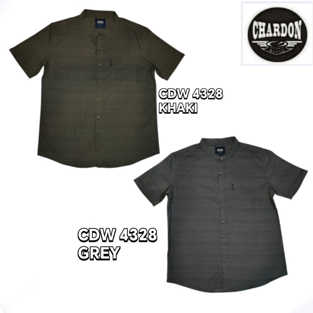 CHARDON เสื้อเชิ้ตคอปกกลาง Casual baju Kemeja CDW 4328