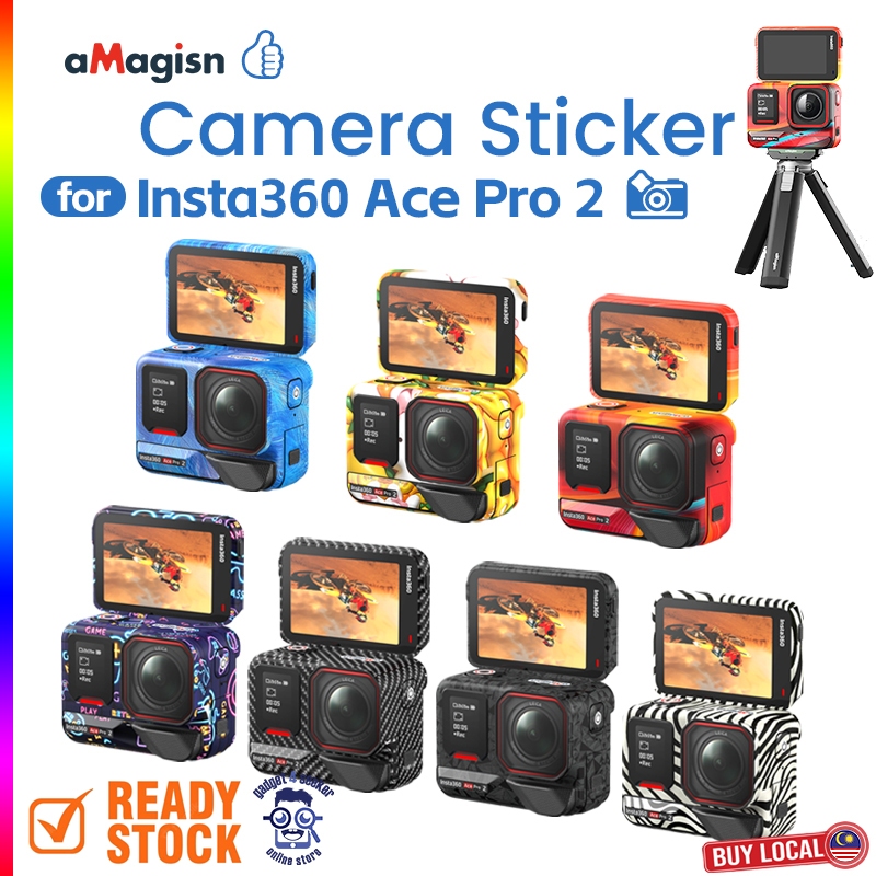 AMAGISN Insta360 Ace Pro 2 Body สติกเกอร์ Decals Action กล้องผิวที่มีสีสันการ์ตูน Paster Decals