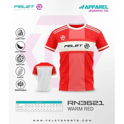 FELET RN JERSEY RN3621 เสื้อแบดมินตัน Badminton Baju by FELET