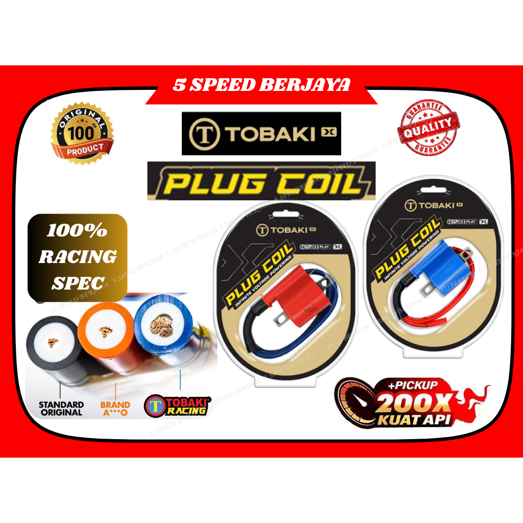 TOBAKI RACING PLUG COIL FUEL INJECTION UNIVERSAL NON FUEL INJECTION UNIVERSAL
